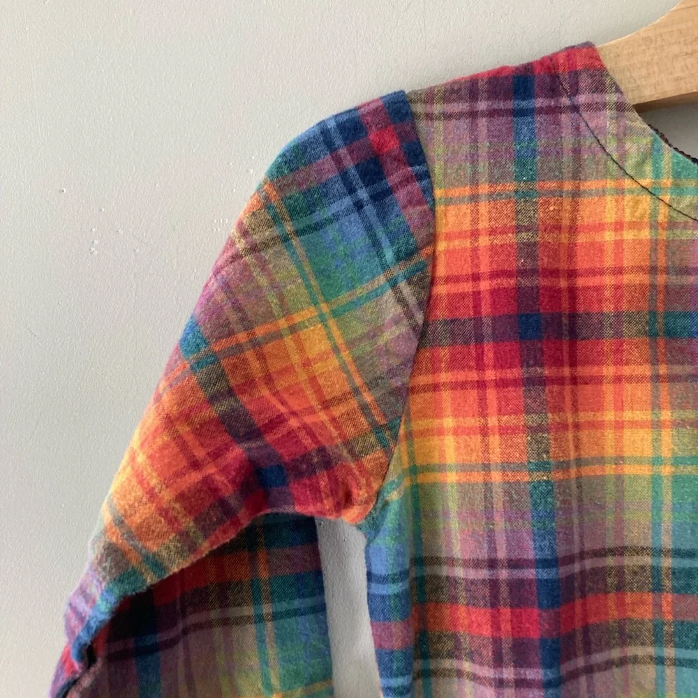 $18 ADD ON rufflebutts plaid long-sleeve tiered dress 6Y Zara Mini‎ Boden